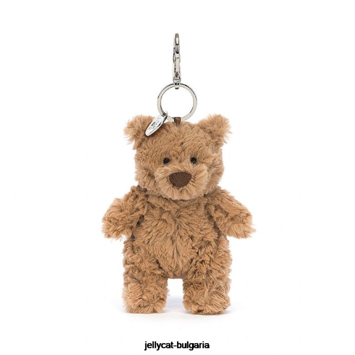 Jellycat Bartholomew bear bag charm кафяво 15 аксесоар