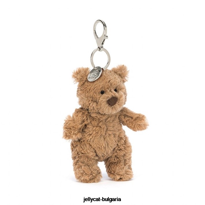 Jellycat Bartholomew bear bag charm кафяво 15 аксесоар
