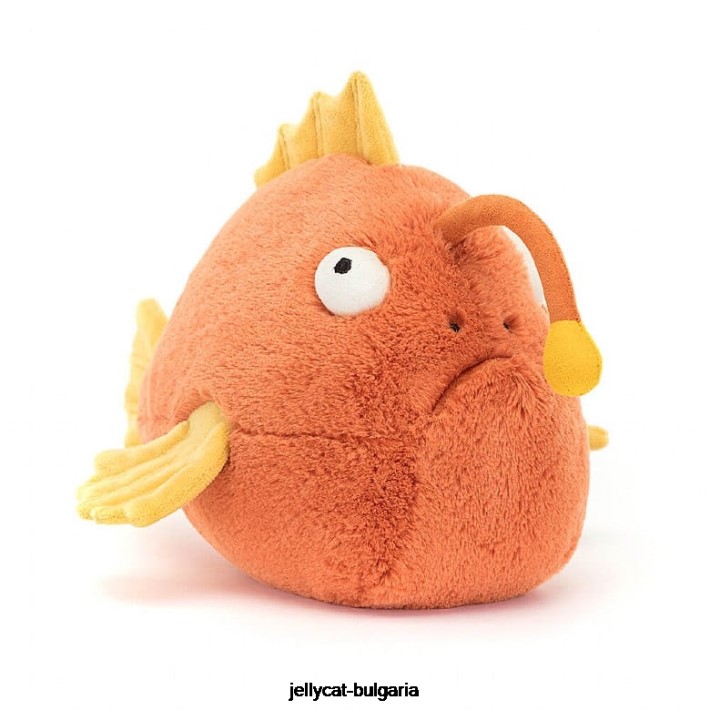 Jellycat alexis anglerfish оранжево 336 играчка