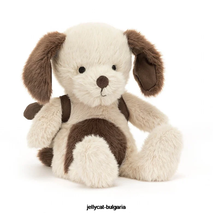 Jellycat batoh štěně hnědé a bílé 569 hračka