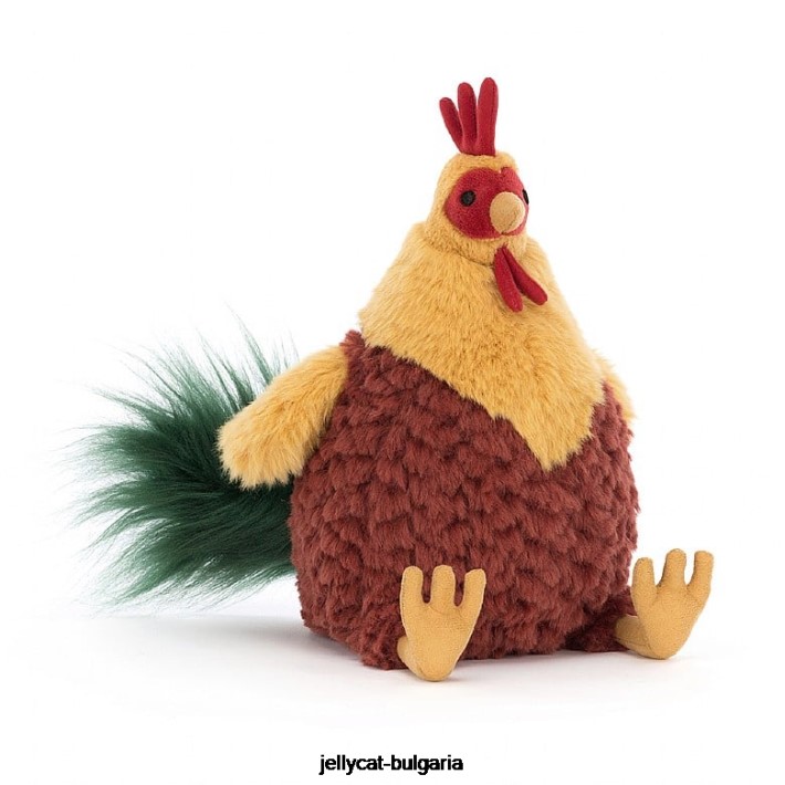 Jellycat cluny cockerel многоцветен 378 играчка