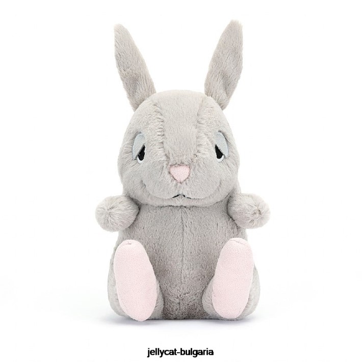Jellycat cuddlebud бернард зайче сиво 464 играчка