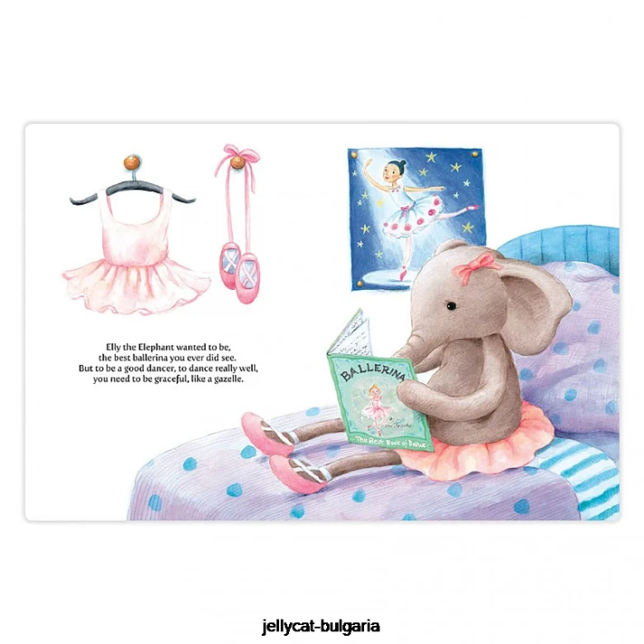 Jellycat elly balerína kniha vícebarevná 703 rezervovat