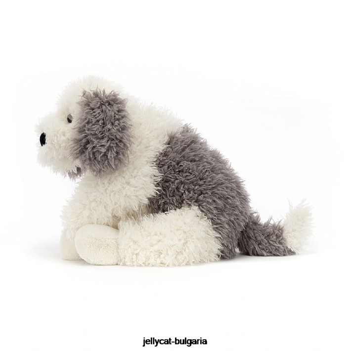 Jellycat floofie овчарка сиво и бяло 403 играчка