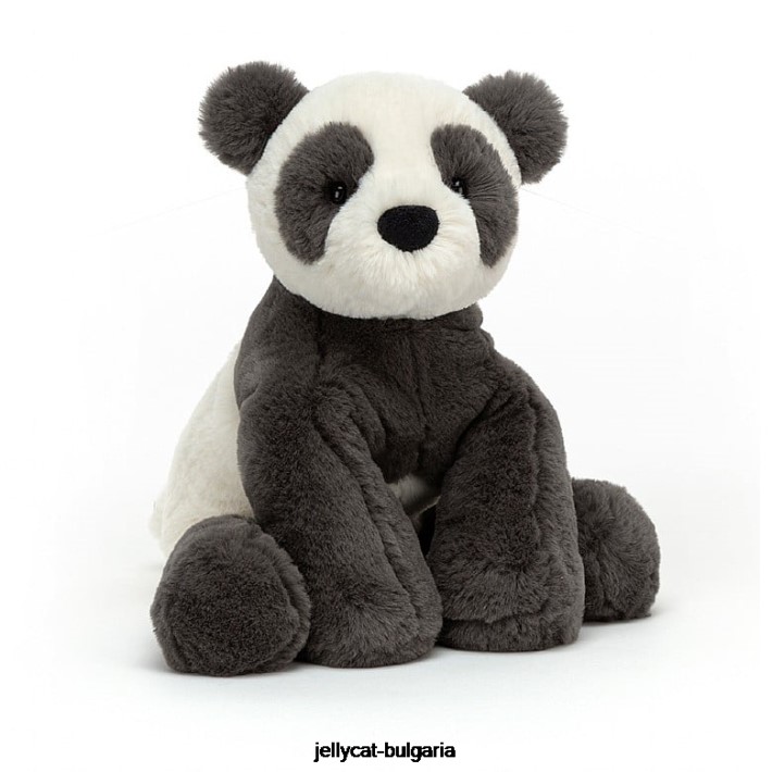 Jellycat huggady panda черен и кремав 437 играчка