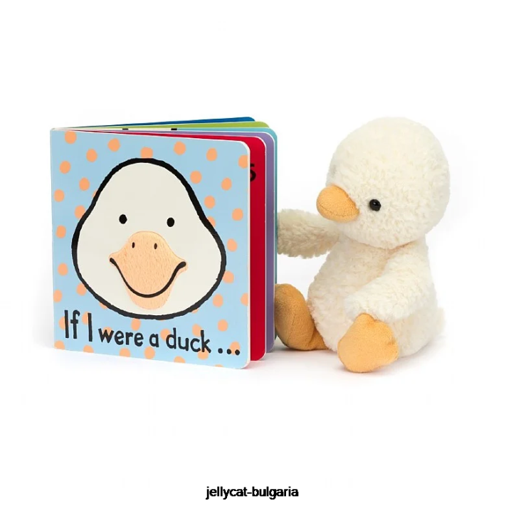 Jellycat kdybych byl kachní kniha a tumbletuft kachna vícebarevná 807 rezervovat