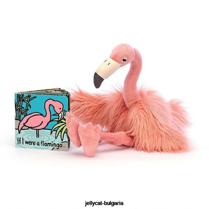 Jellycat kdybych byl plameňák kniha a rosario flamingo multi-color 797 rezervovat