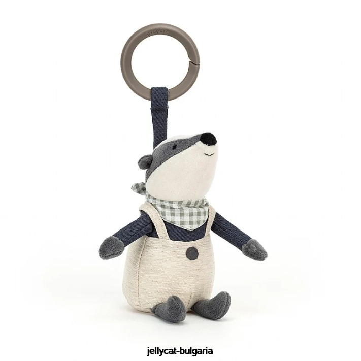 Jellycat malý rambler jezevec chrastítko fialový 765 hračka