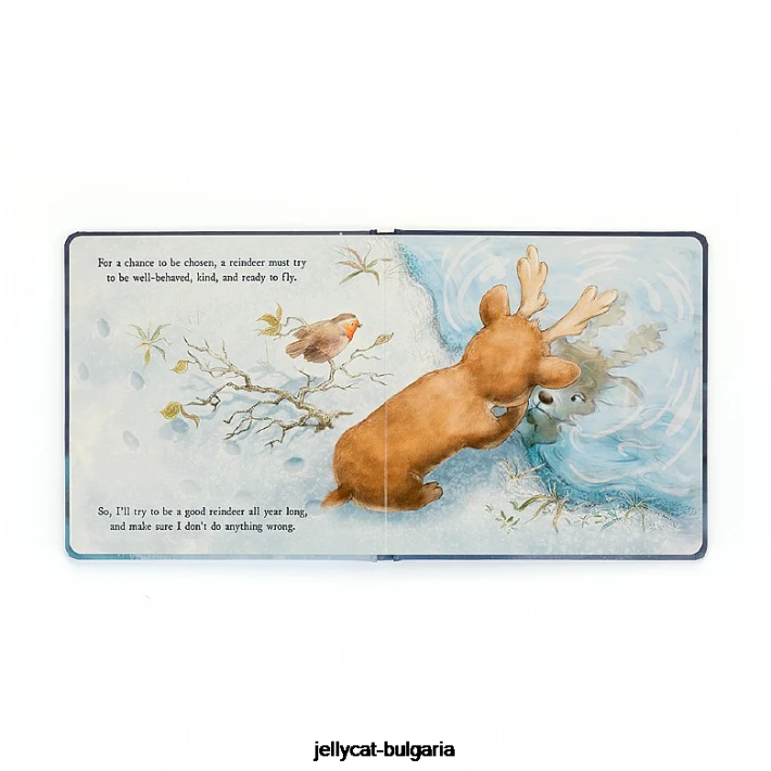 Jellycat mitzi reindeer\s dream book и mitzi reindeer кафяво и бяло 548 Книга