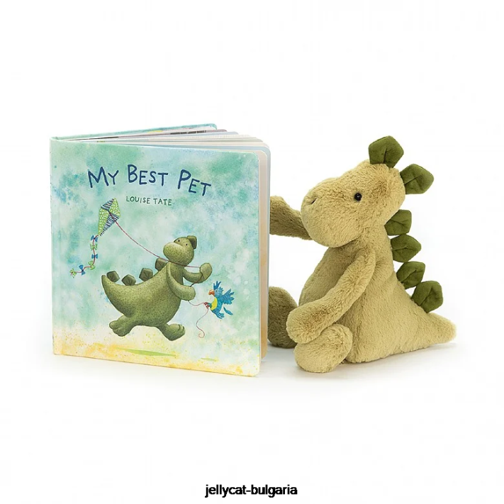 Jellycat moje nejlepší knížka o mazlíčcích a stydlivý dino zelený 809 rezervovat