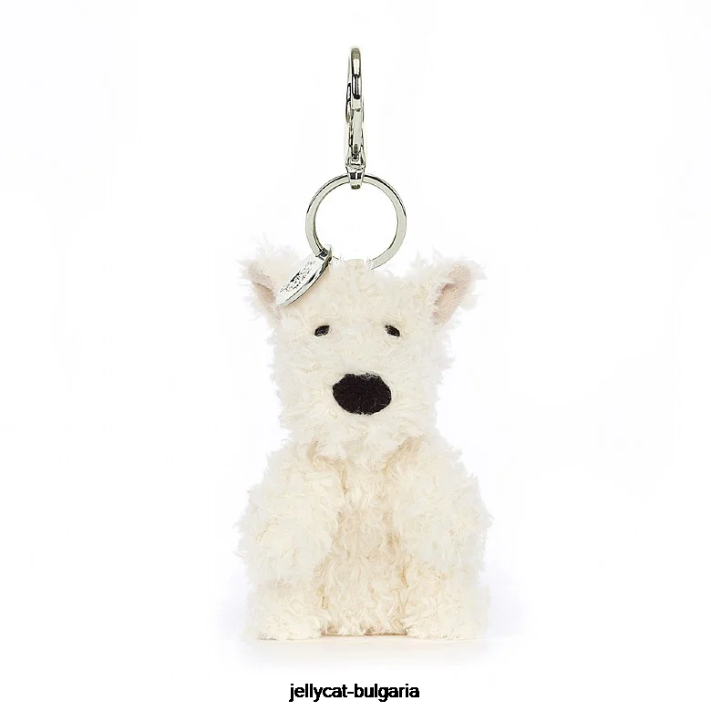 Jellycat munro scottie dog bag charm cream 642 doplněk