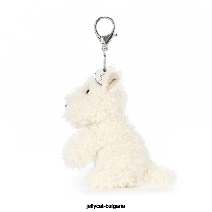 Jellycat munro scottie dog bag charm cream 642 doplněk