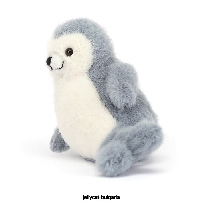 Jellycat nauticool roly poly seal сиво и бяло 85 играчка