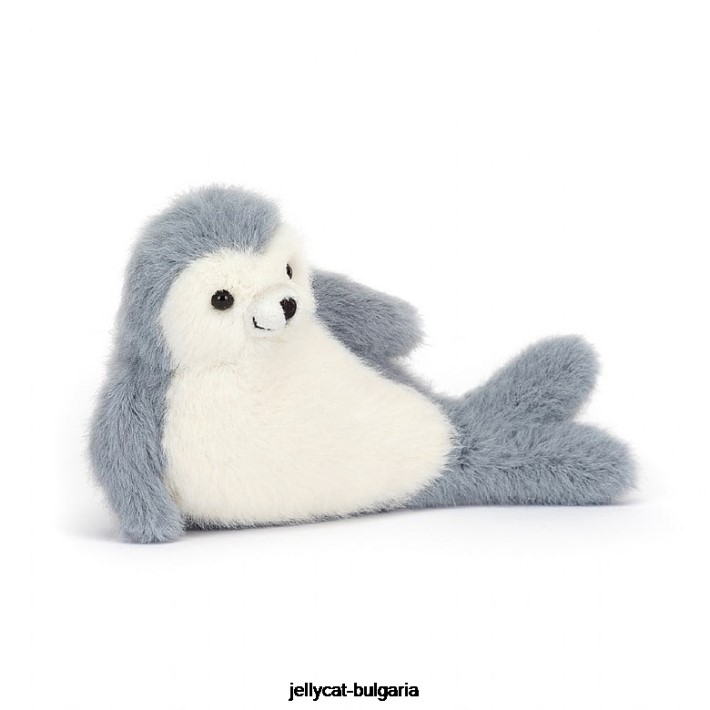 Jellycat nauticool roly poly seal сиво и бяло 85 играчка