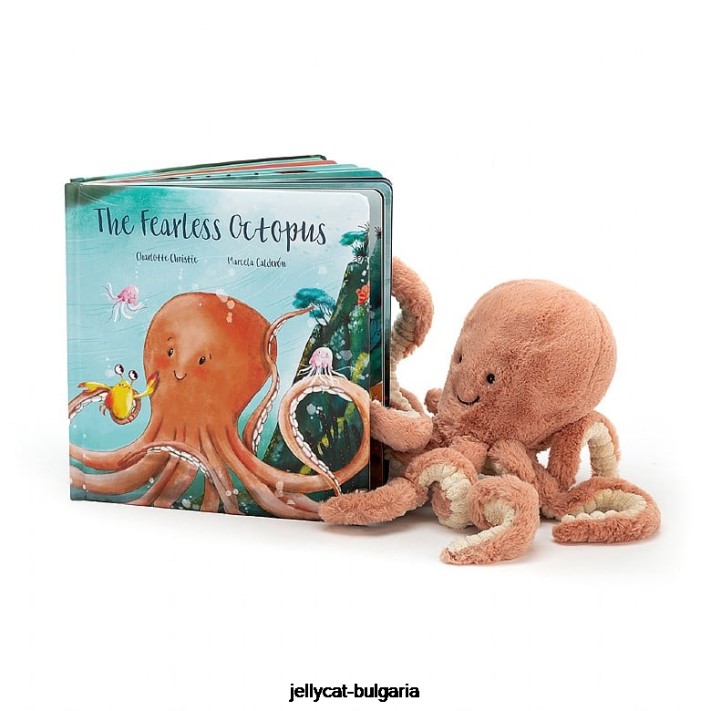 Jellycat nebojácná chobotnice kniha a odell chobotnice meruňka 810 rezervovat