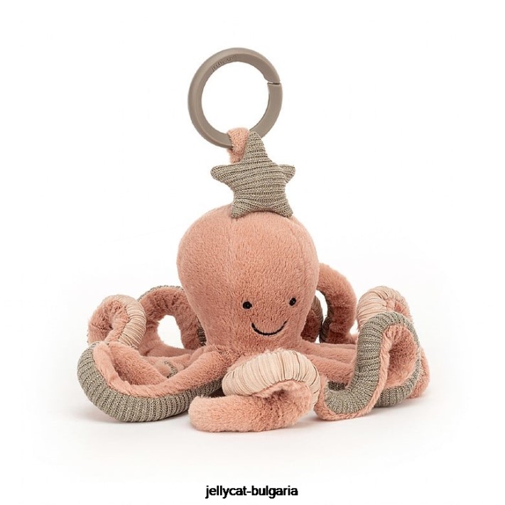 Jellycat odell chobotnice aktivita hračka meruňka 774 hračka