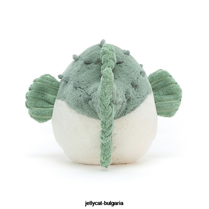 Jellycat pacey pufferfish синьо и кремаво 112 играчка