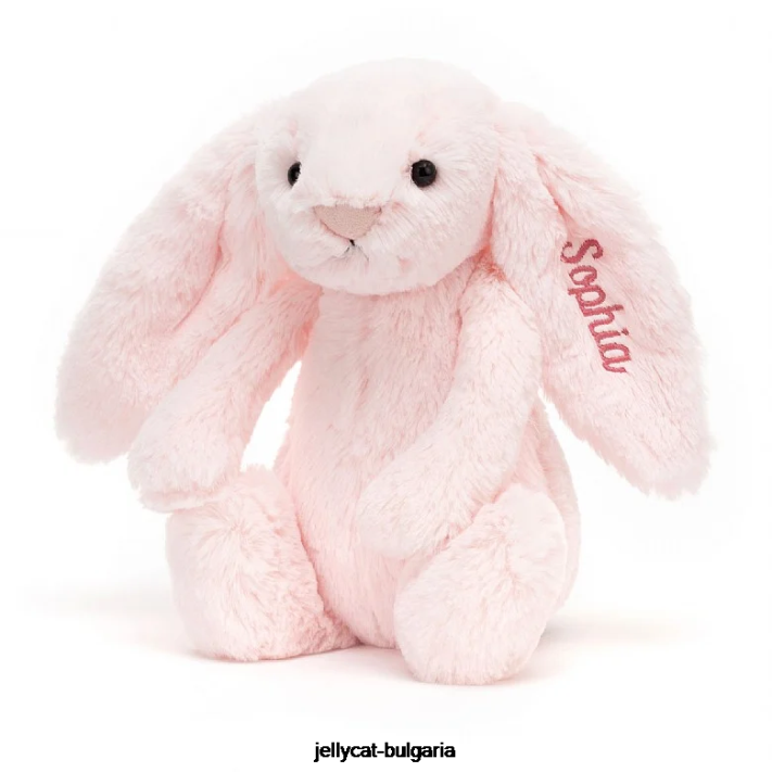 Jellycat personalizovaný stydlivý růžový zajíček středně růžový 48 hračka