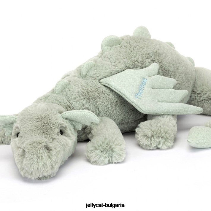 Jellycat personalizovaný šalvěj drak obrovský světle zelený 646 hračka