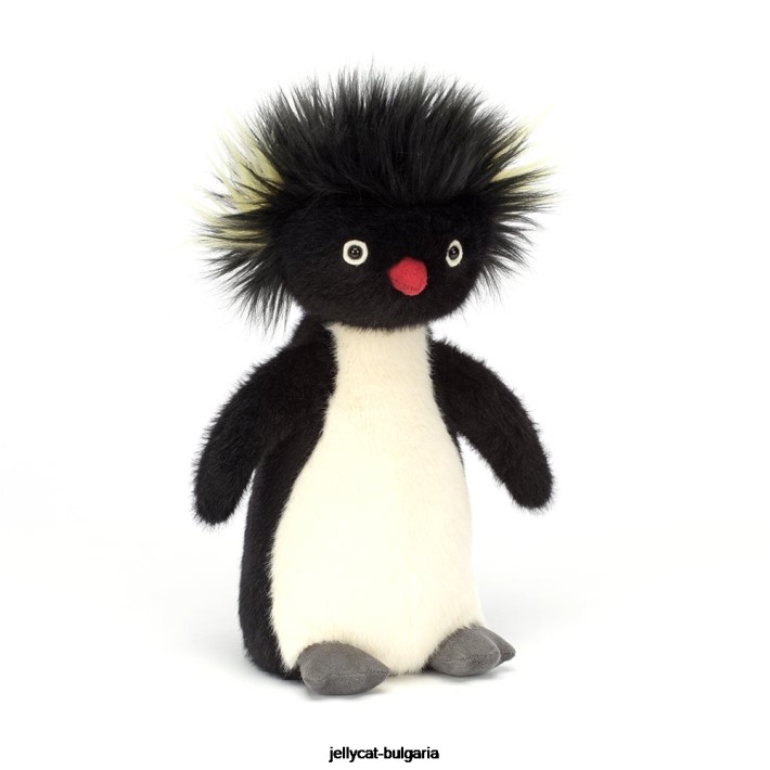 Jellycat ronnie rockhopper пингвин черно и кремаво 7 играчка