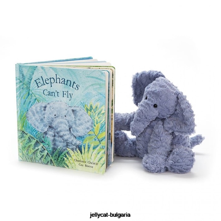 Jellycat sloni neumí létat kniha a fuddlewuddle sloní modři 736 rezervovat