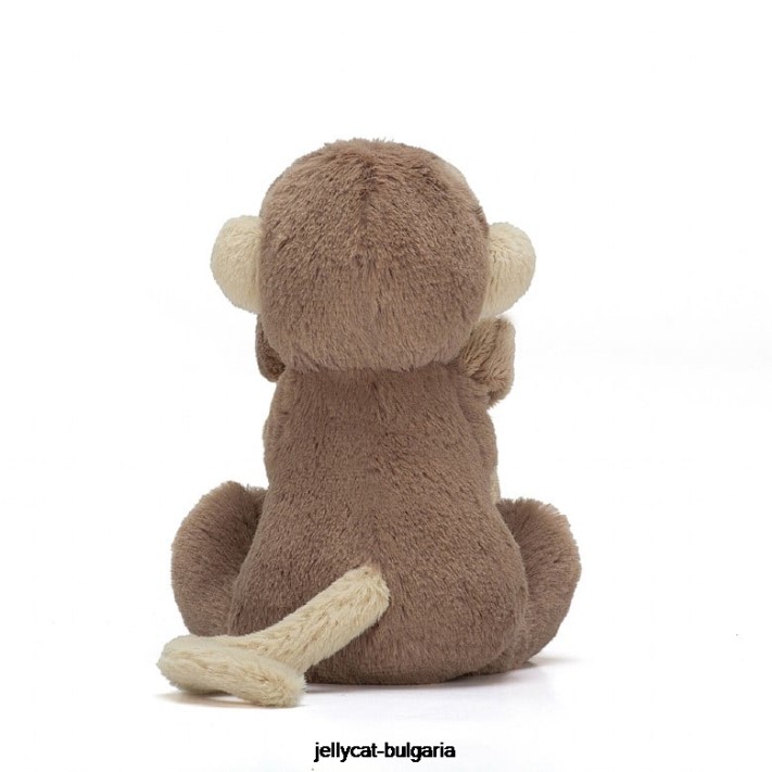 Jellycat stydlivý opičí dudlík hnědý 653 hračka