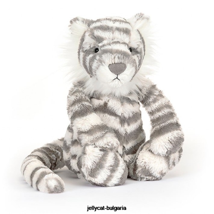 Jellycat stydlivý sněžný tygr šedý a bílý 609 hračka
