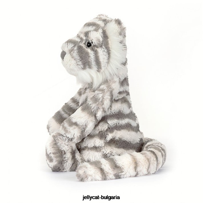 Jellycat stydlivý sněžný tygr šedý a bílý 609 hračka