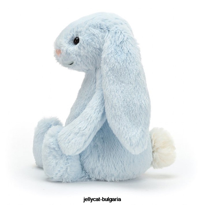 Jellycat stydlivý zajíček chrastítko modrý 744 hračka