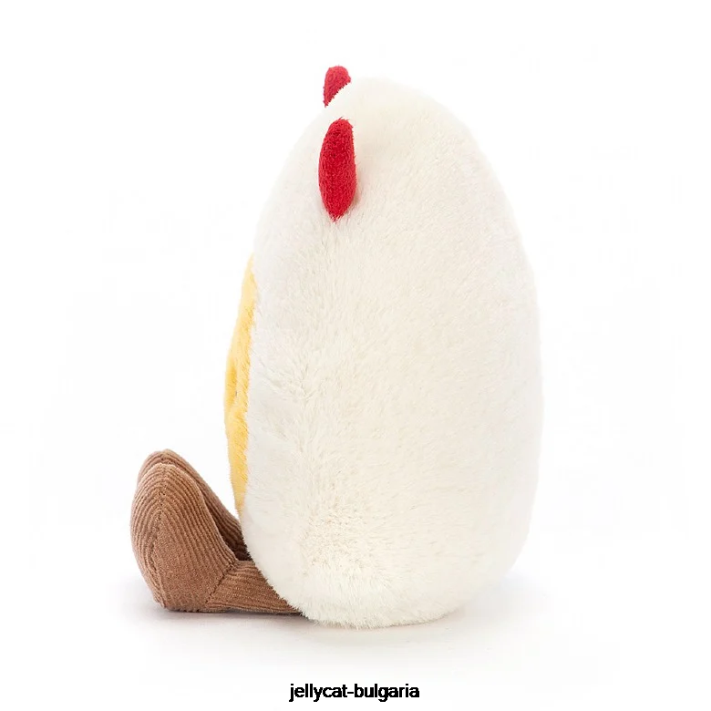 Jellycat zábavná vařená vejce šik bílá a žlutá 55 hračka