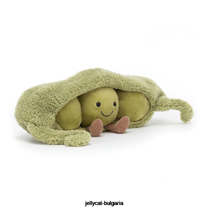 Jellycat zábavný hrášek v zeleném lusku 590 hračka