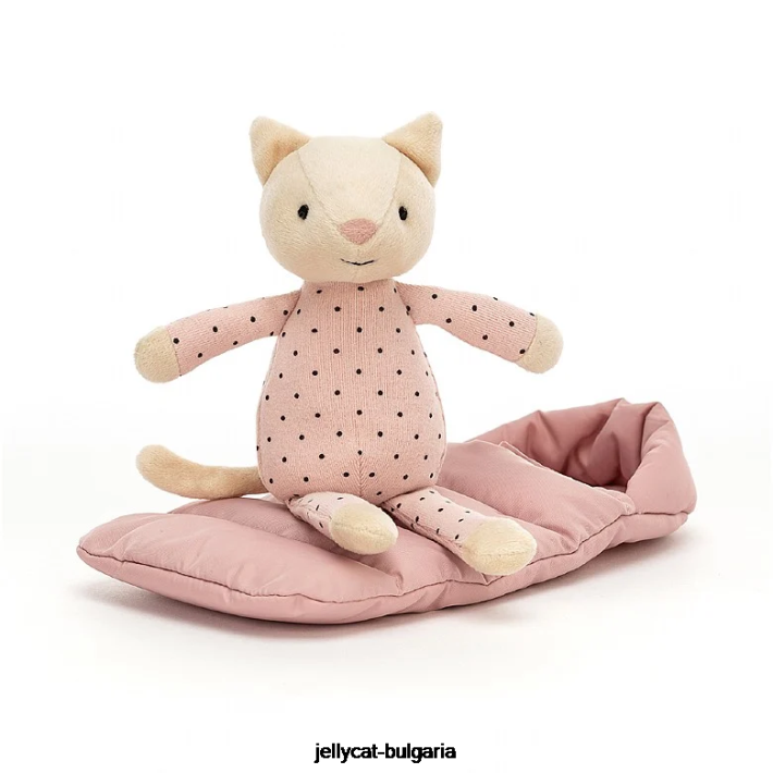 Jellycat гушкаща се котка сива 296 играчка