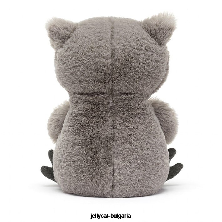Jellycat дремеща сова сиво и бяло 494 играчка