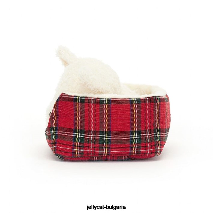 Jellycat дрямка щипка westie черно и бяло 289 играчка
