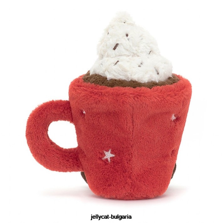 Jellycat забавен горещ шоколад червен 4 играчка