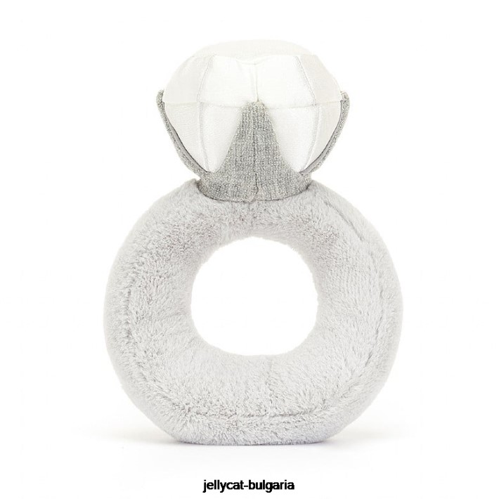 Jellycat забавен диамантен пръстен сив 530 играчка