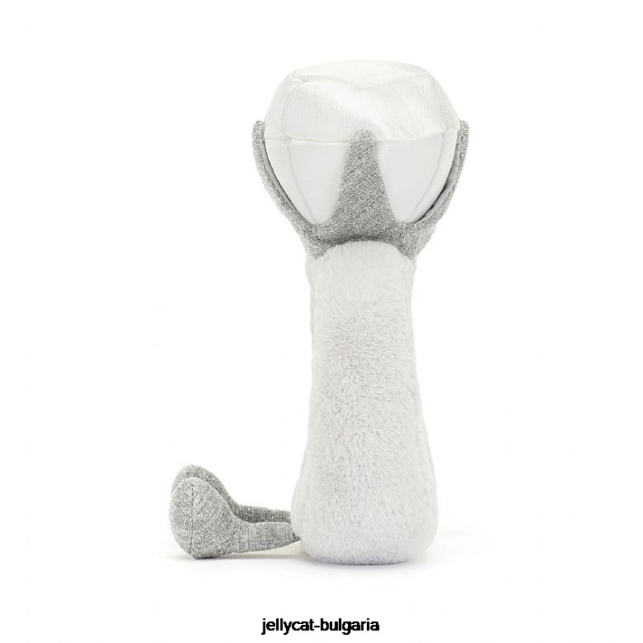 Jellycat забавен диамантен пръстен сив 535 играчка