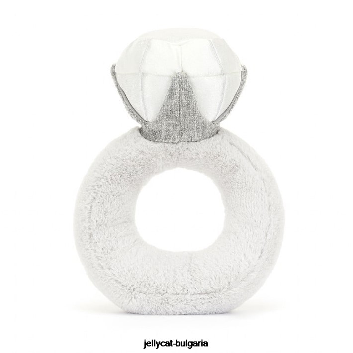 Jellycat забавен диамантен пръстен сив 535 играчка