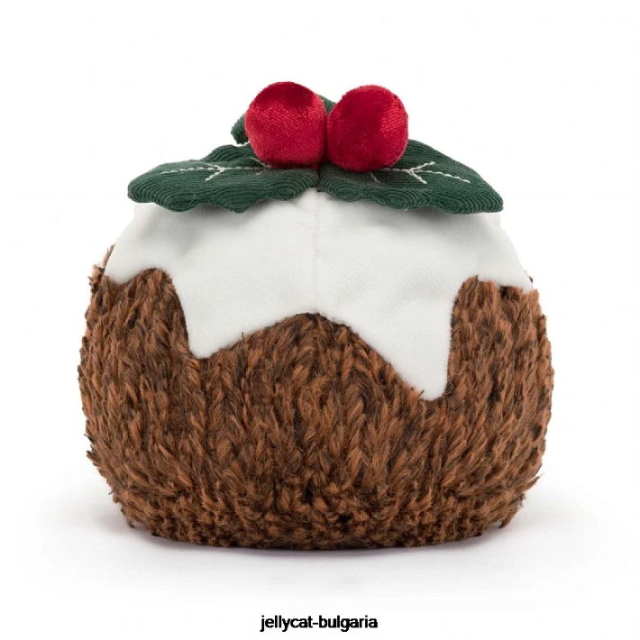 Jellycat забавен коледен пудинг кафяв 74 играчка