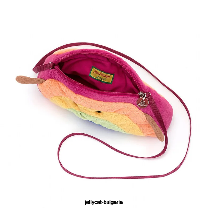 Jellycat забавна многоцветна чанта тип дъга 190 чанта