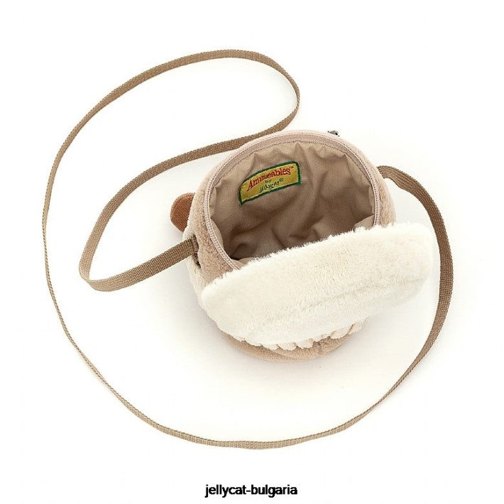 Jellycat забавна чанта за кафе в бежово 31 чанта