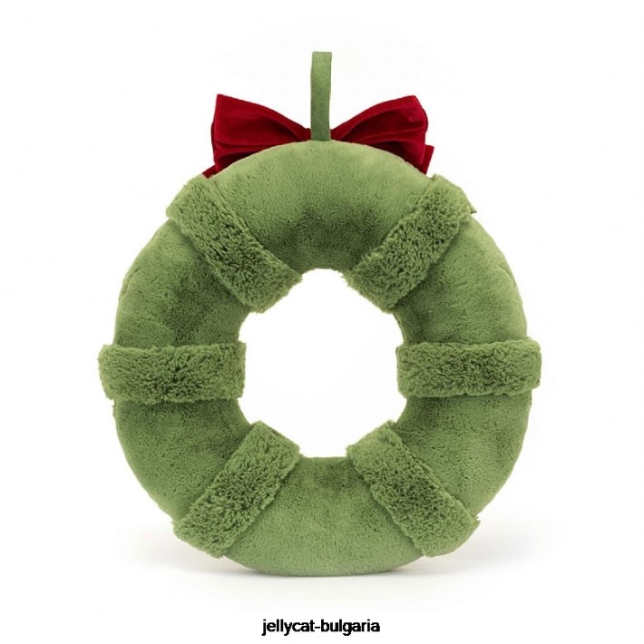 Jellycat забавно декориран многоцветен коледен венец 552 играчка