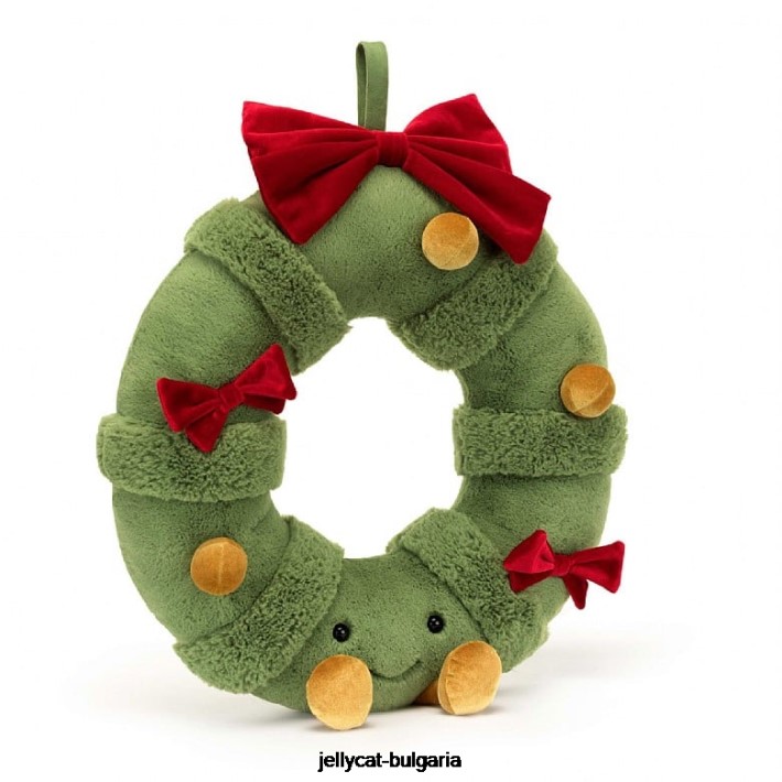 Jellycat забавно декориран многоцветен коледен венец 552 играчка