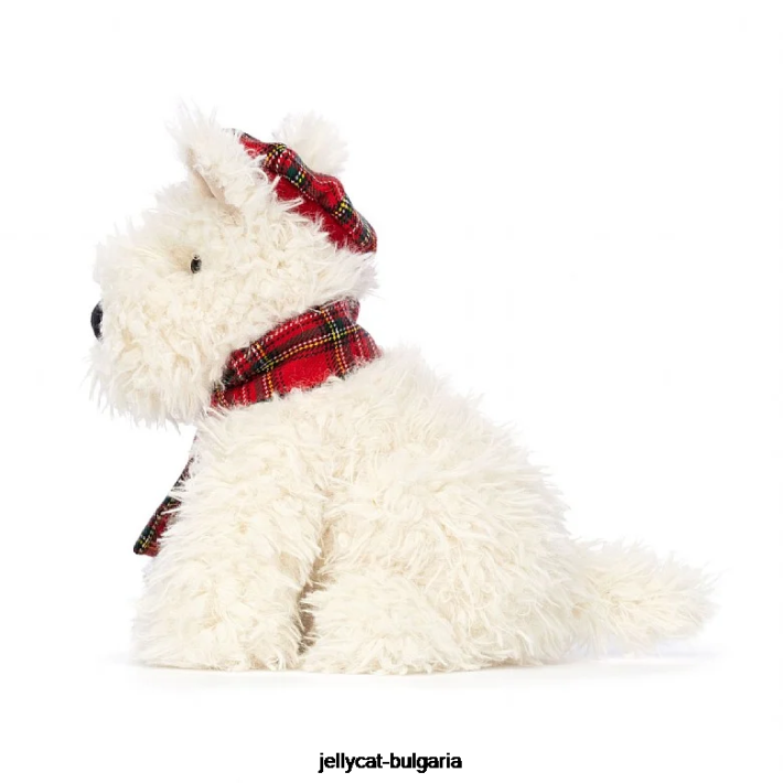 Jellycat зимен топъл крем за кучета munro scottie 52 играчка