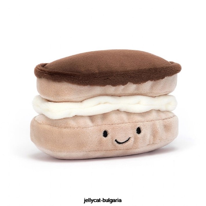 Jellycat красив сладкарски еклер кафяв 133 играчка