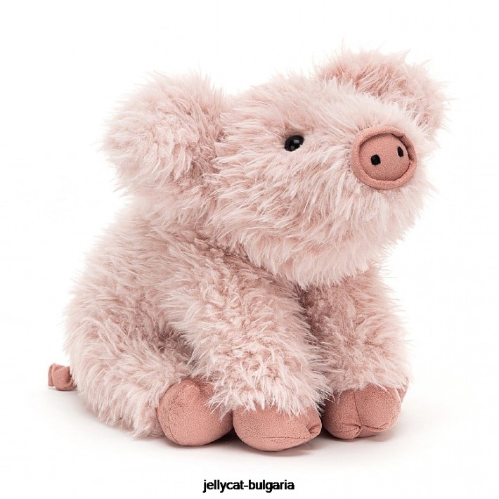 Jellycat криволичещо прасе розово 547 играчка