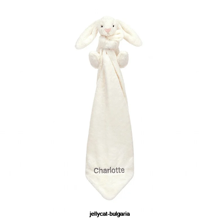 Jellycat персонализиран крем за залъгалка срамно зайче 293 играчка