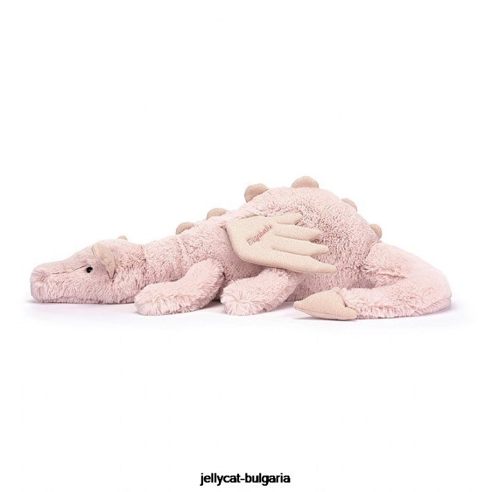 Jellycat персонализирана роза дракон огромен розов 523 играчка