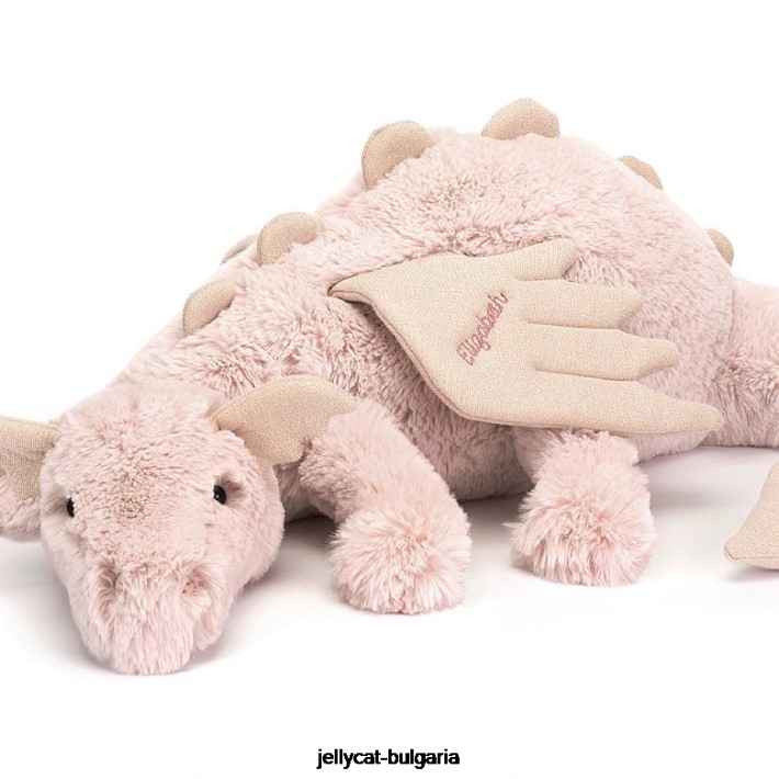 Jellycat персонализирана роза дракон огромен розов 523 играчка