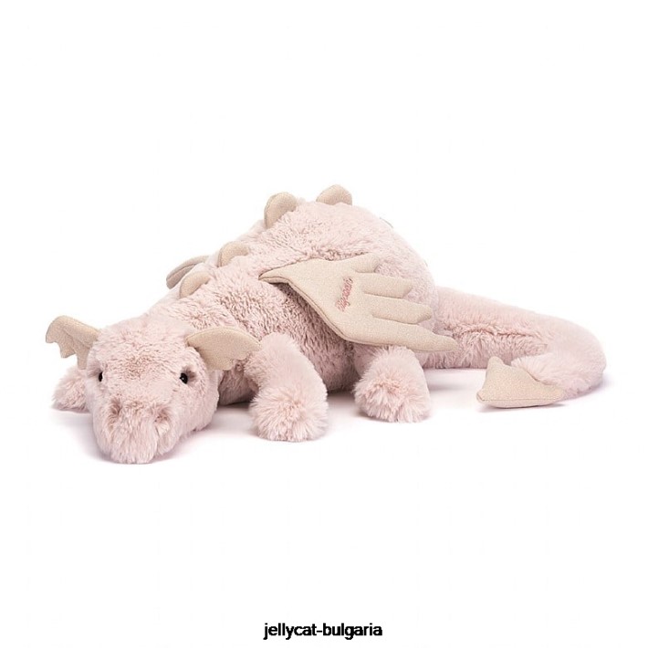 Jellycat персонализирана роза дракон огромен розов 523 играчка